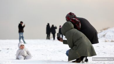 یک روز برفی در تهران