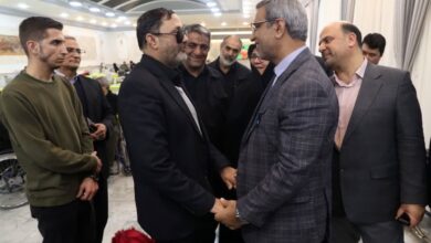 حضور استاندار خراسان رضوی در جمع جانبازان آسایشگاه امام خمینی مشهد