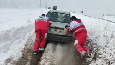 محور شهمیرزاد به کیاسر به دلایل بارش برف مسدود شد