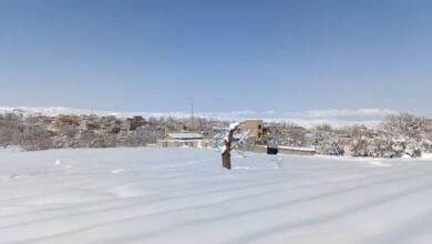 بارش برف در شهرستان آشتیان