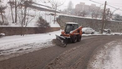 اقدامات شهرداری منطقه یک برای برف‌روبی معابر شمال شهر