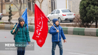 غرفه کودک در مسیر شادپیمایی نیمه شعبان در کرمانشاه