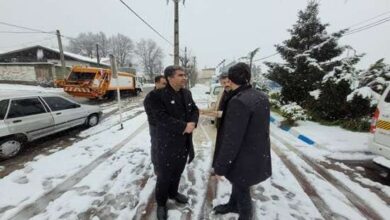 بازدید مدیر درمان دانشگاه علوم پزشکی گیلان از بیمارستان های غرب گیلان در پی بارش برف