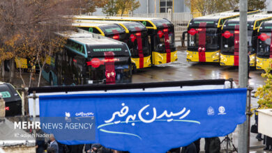 سری دوم از اتوبوس‌های برقی تهران از بندر شهید رجایی ترخیص شد